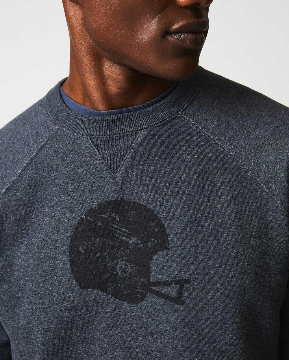 Men Football Crew Grey | Billy Reid Sweaters &amp; Sweatshirts