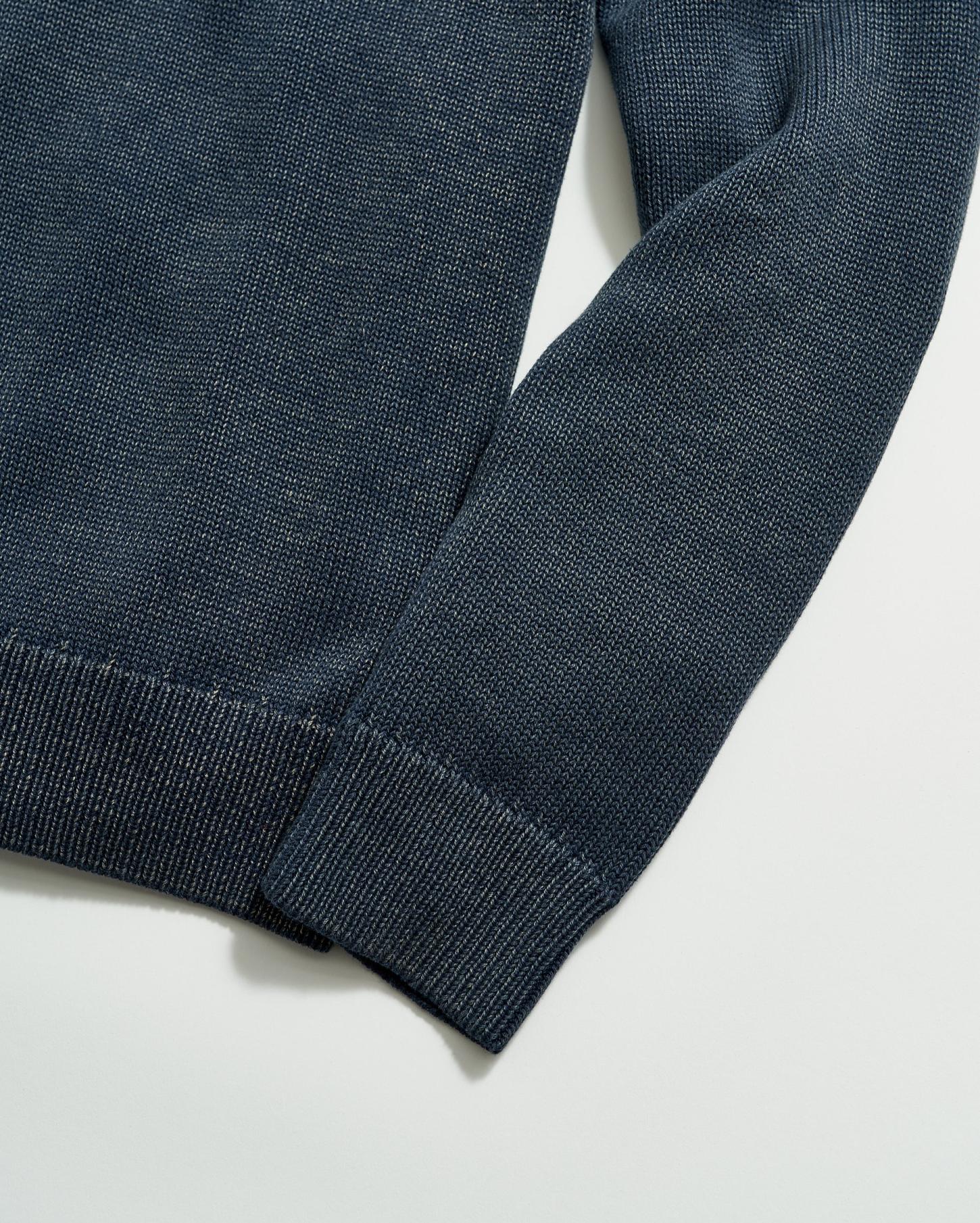 Men Garment Dyed Henley Sweater Carbon Blue | Billy Reid Polos, Tees &amp; Henleys