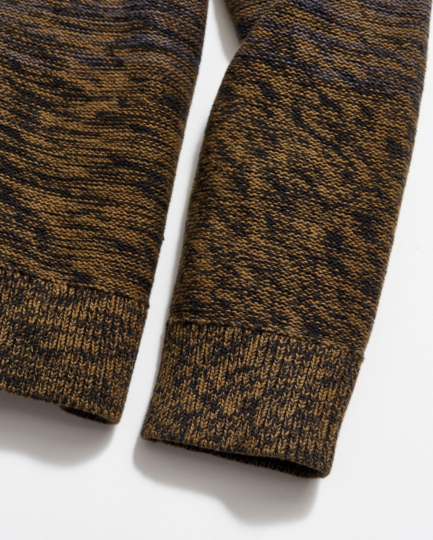 Men Gradient Stripe Cardigan Olive/charcoal | Billy Reid Sweaters &amp; Sweatshirts