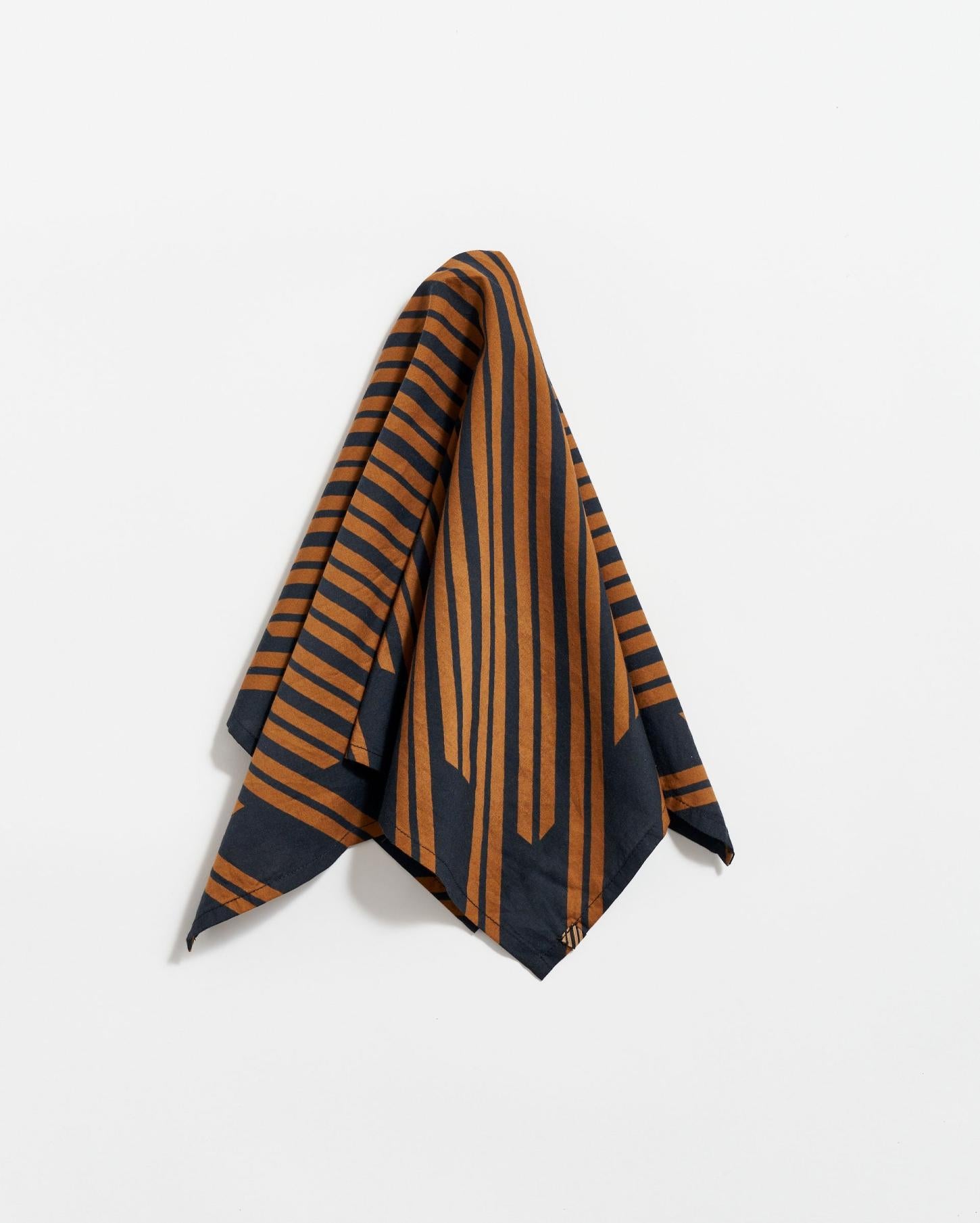 Men Heirloom Stripe Bandana Black/gold | Billy Reid Accessories