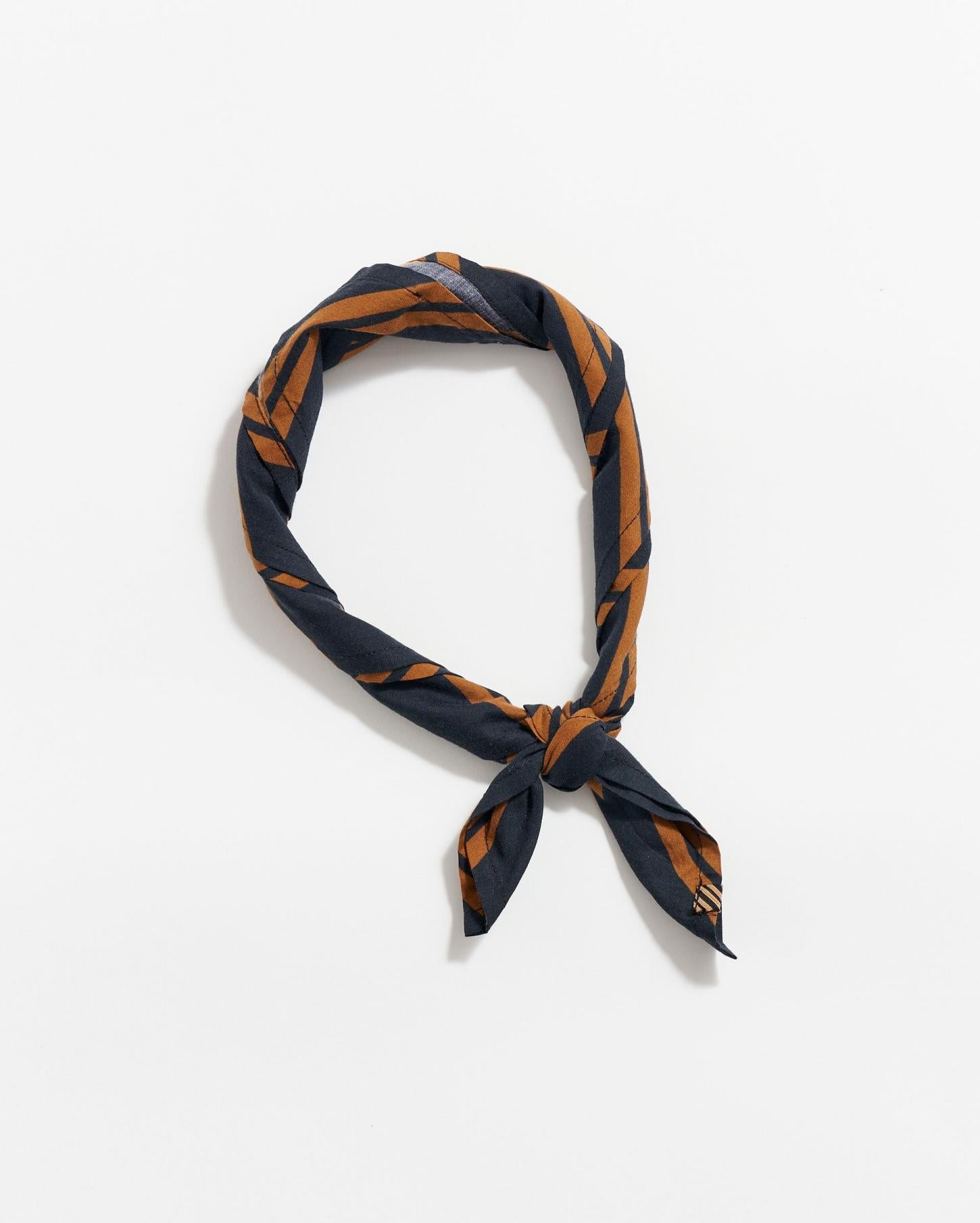 Men Heirloom Stripe Bandana Black/gold | Billy Reid Accessories