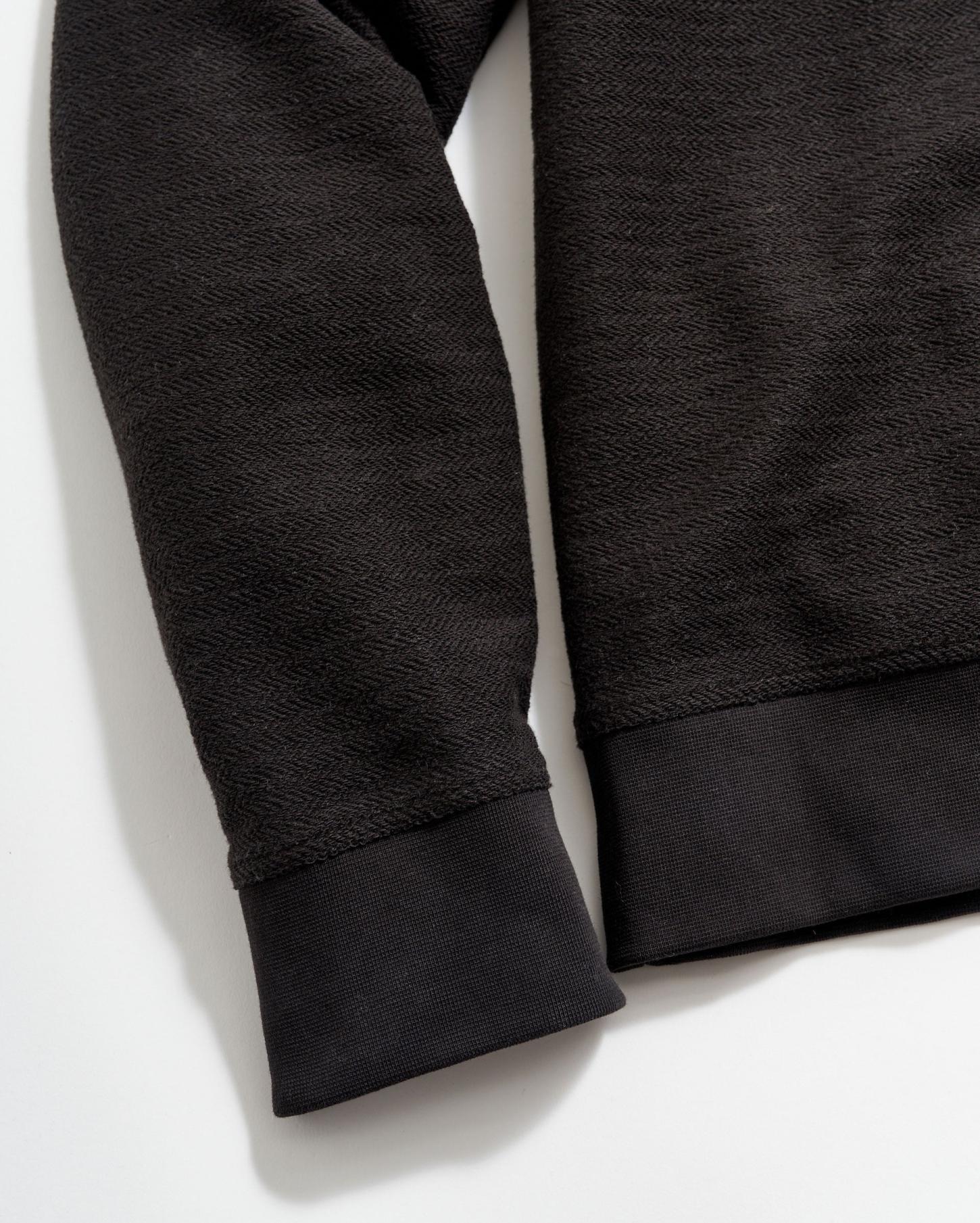Men Herringbone Half Zip Black | Billy Reid Sweaters &amp; Sweatshirts