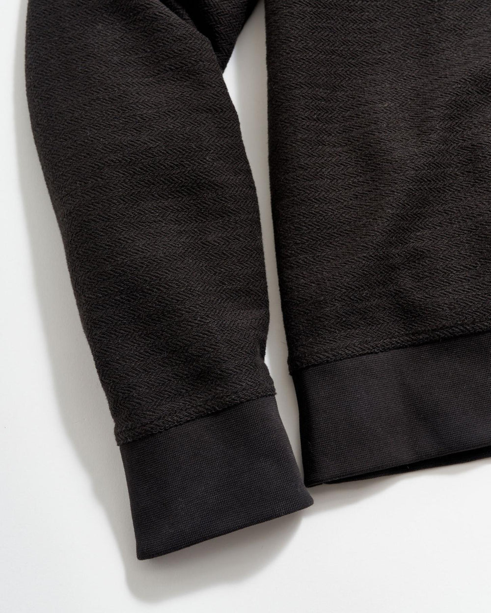 Men Herringbone Half Zip Black | Billy Reid Sweaters &amp; Sweatshirts