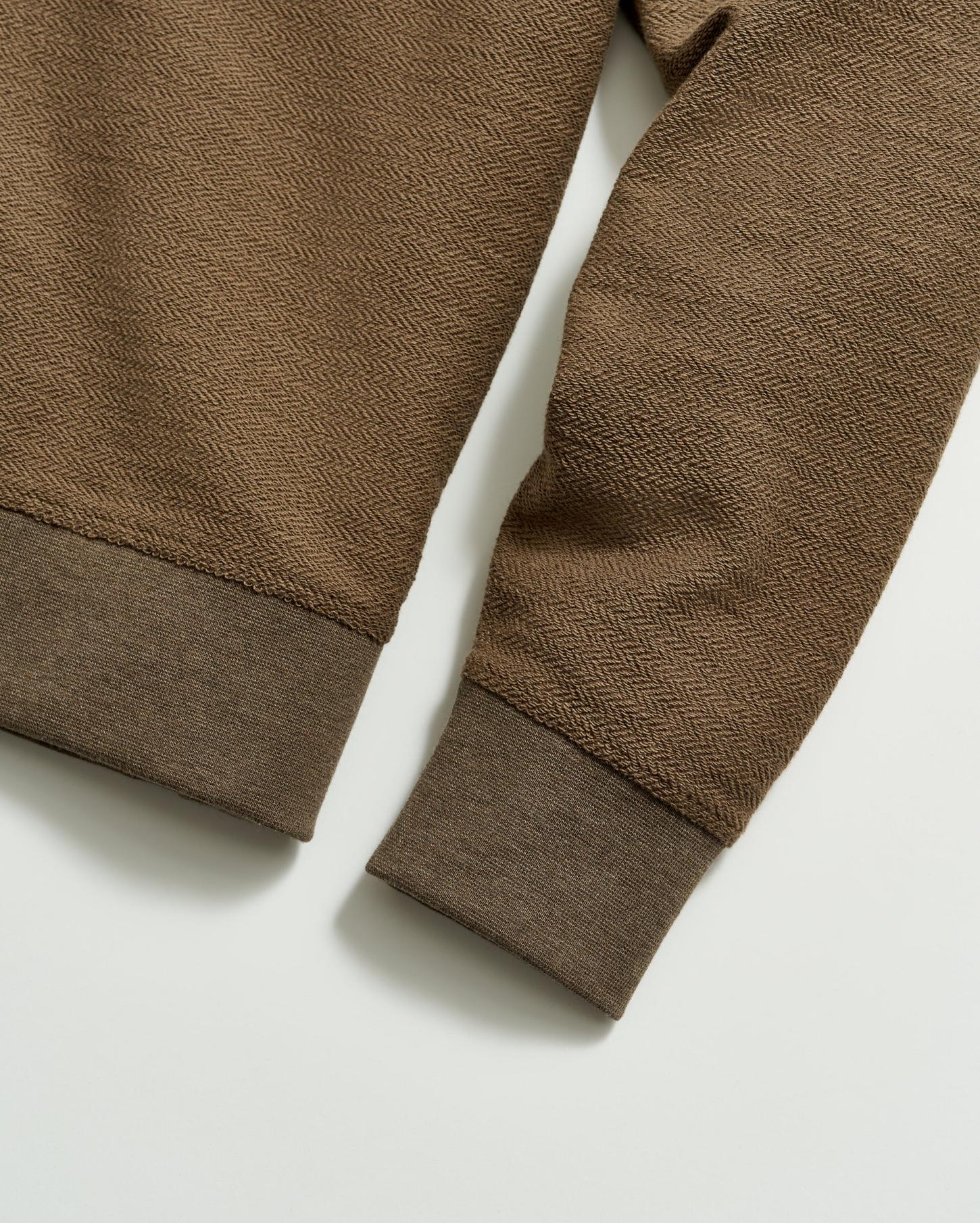 Men Herringbone Half Zip Moss Green | Billy Reid Sweaters &amp; Sweatshirts