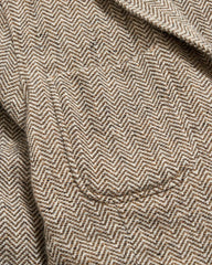 Men Herringbone Leo Jacket Brown | Billy Reid Suiting
