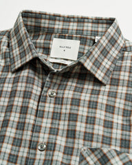 Men Herringbone Plaid John T Shirt Grey/tan | Billy Reid Shirting