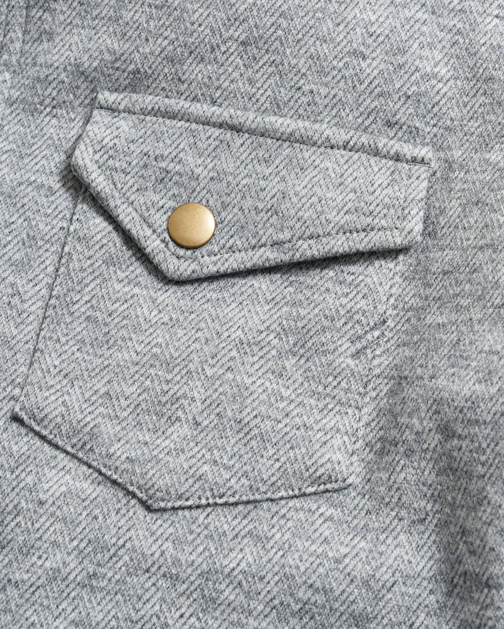 Men Herringbone Wool Shirt Jacket Medium Grey | Billy Reid Shirting