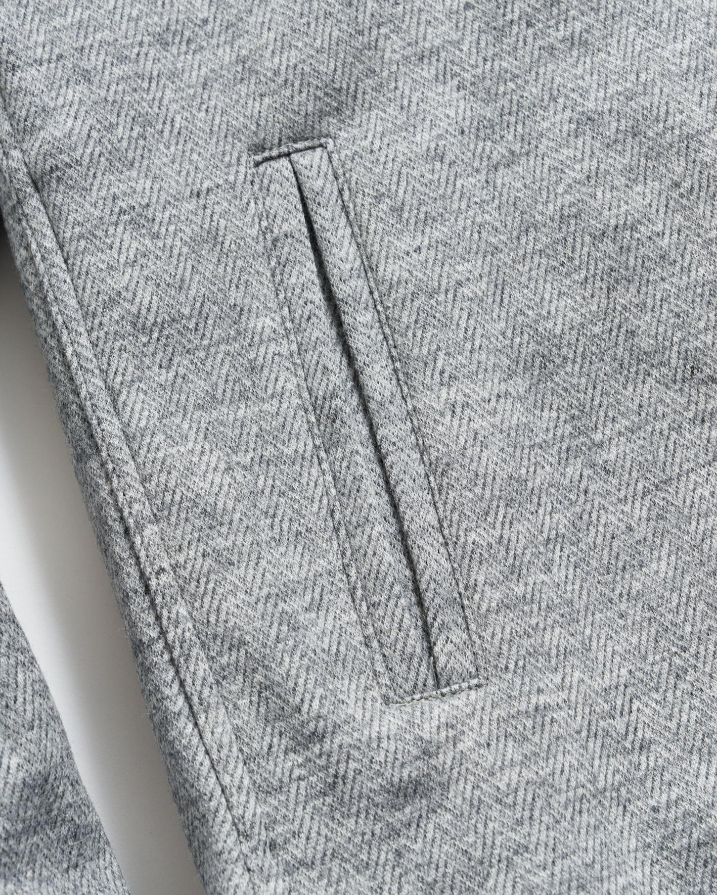 Men Herringbone Wool Shirt Jacket Medium Grey | Billy Reid Shirting