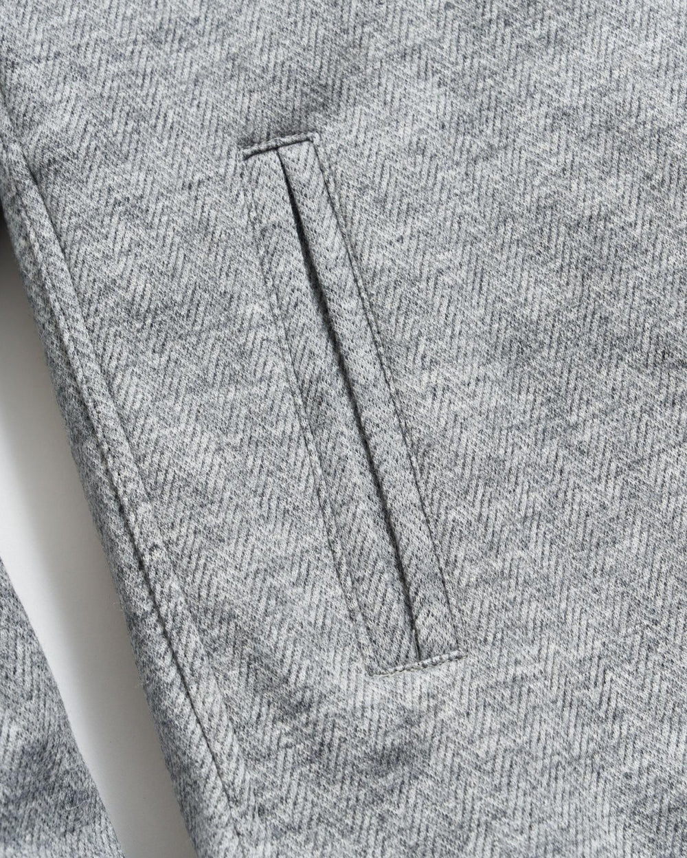 Men Herringbone Wool Shirt Jacket Medium Grey | Billy Reid Shirting