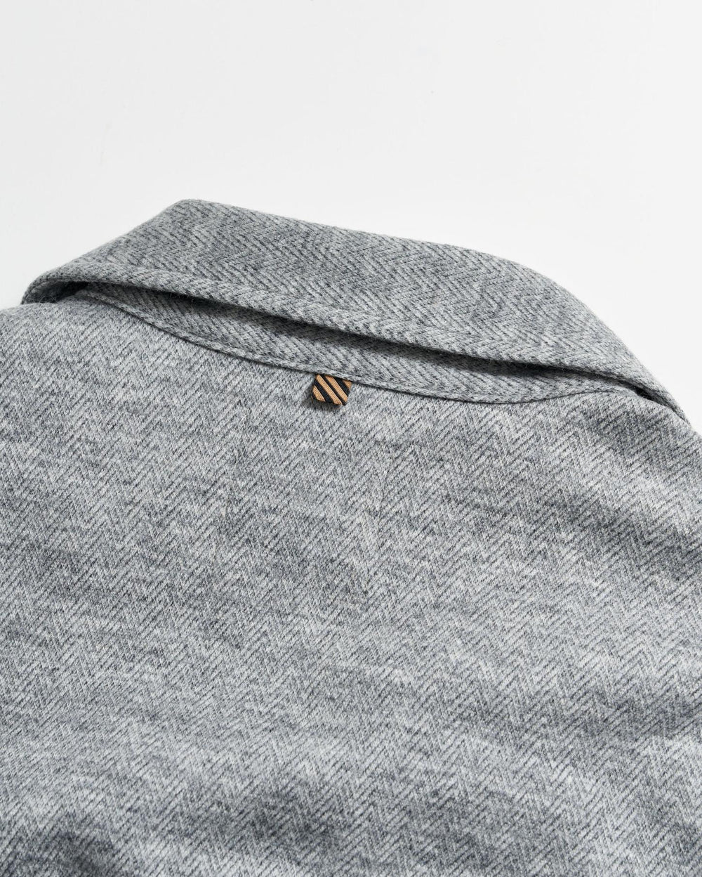 Men Herringbone Wool Shirt Jacket Medium Grey | Billy Reid Shirting