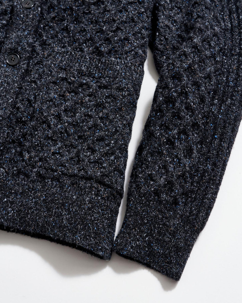 Men Honeycomb Cardigan Charcoal | Billy Reid Sweaters &amp; Sweatshirts