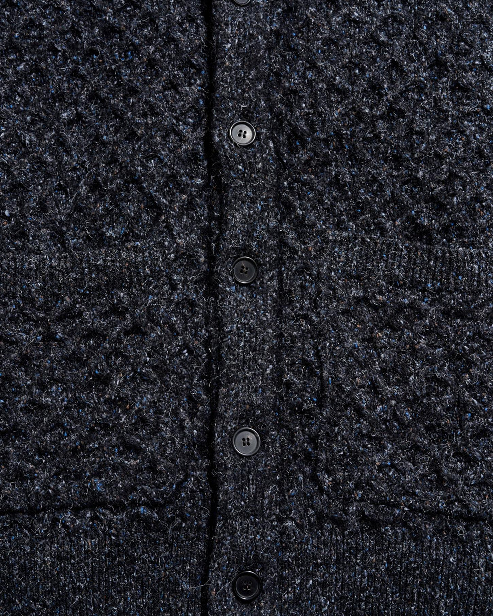 Men Honeycomb Cardigan Charcoal | Billy Reid Sweaters &amp; Sweatshirts