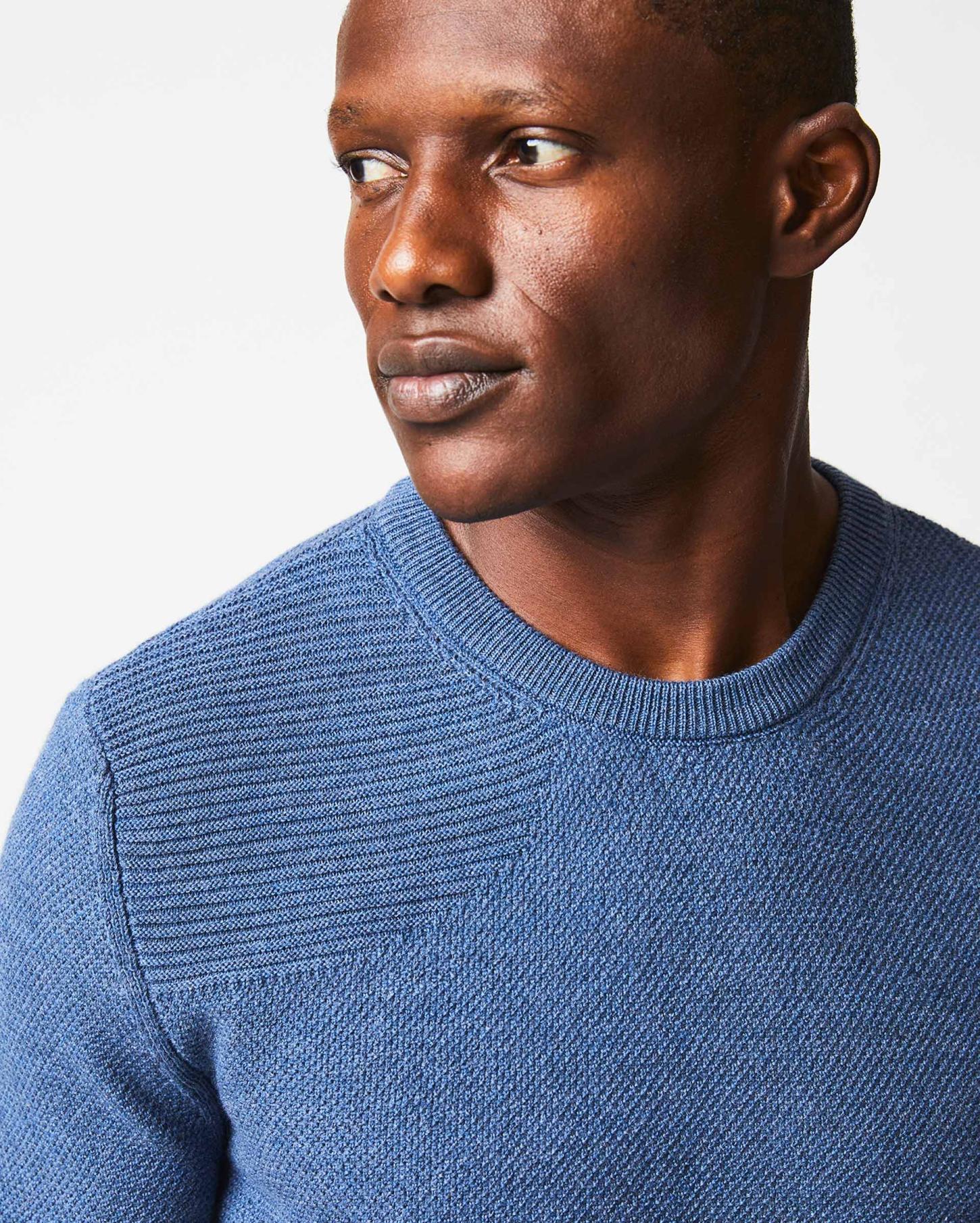 Men Hunting Sweater Denim Blue | Billy Reid Sweaters &amp; Sweatshirts