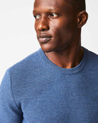 Men Hunting Sweater Denim Blue | Billy Reid Sweaters &amp; Sweatshirts