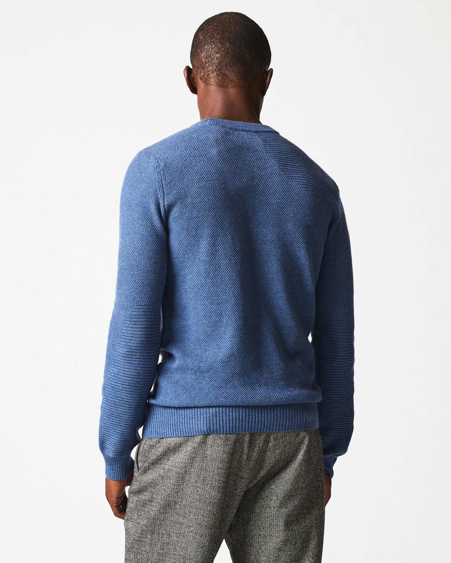 Men Hunting Sweater Denim Blue | Billy Reid Sweaters &amp; Sweatshirts