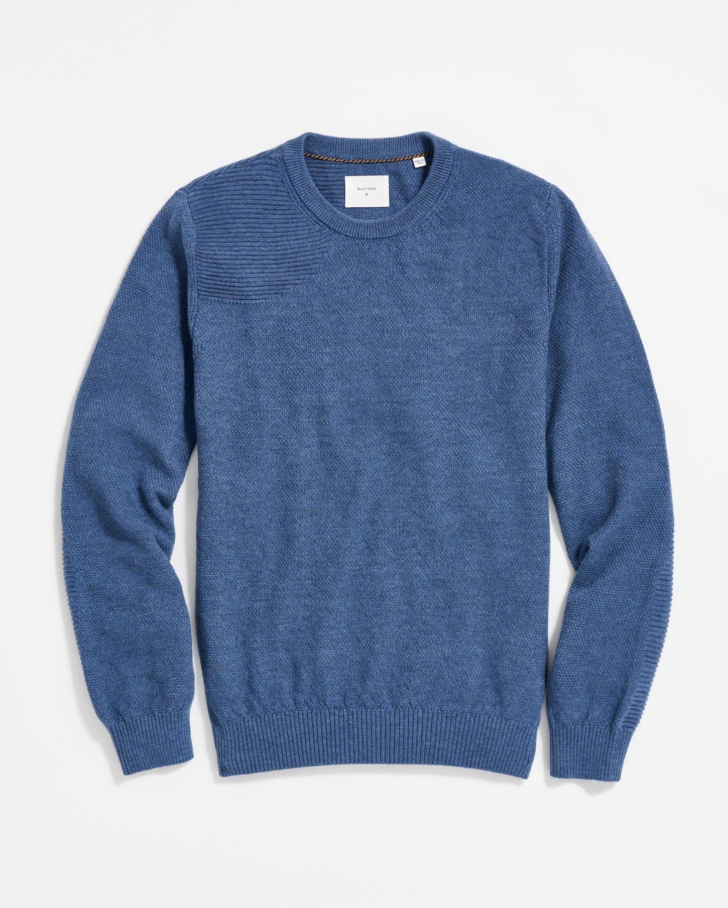 Men Hunting Sweater Denim Blue | Billy Reid Sweaters &amp; Sweatshirts