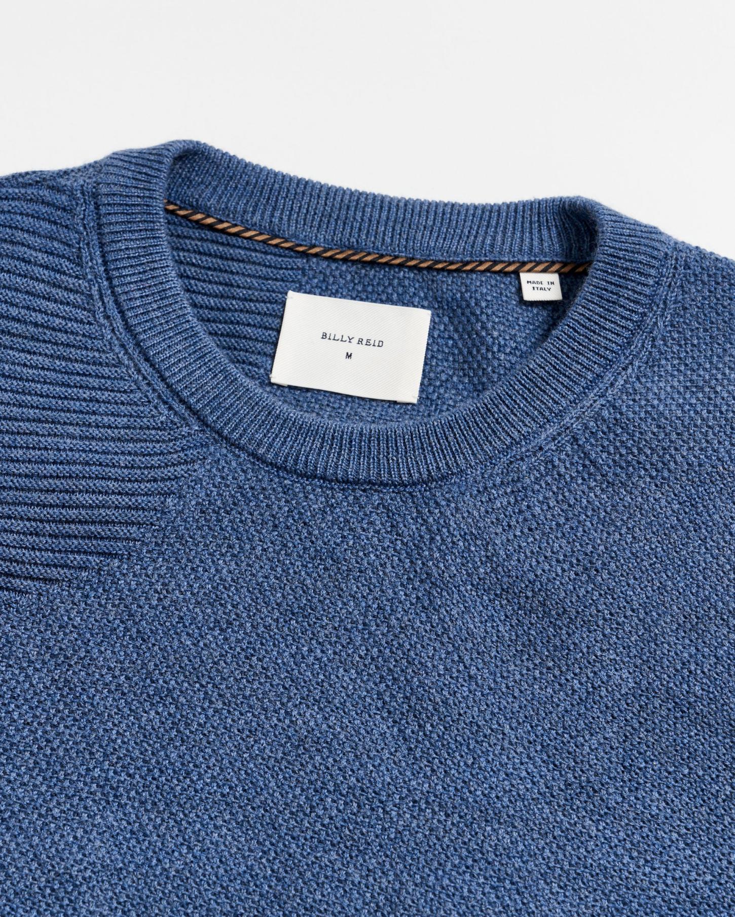 Men Hunting Sweater Denim Blue | Billy Reid Sweaters &amp; Sweatshirts