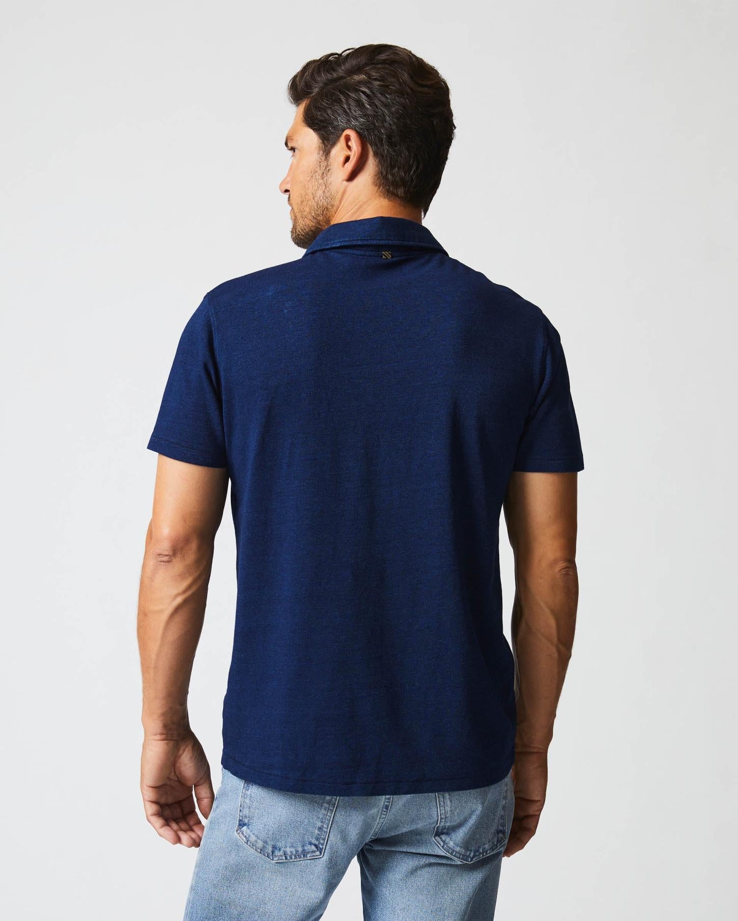 Men Indigo Polo Dark Indigo | Billy Reid Polos, Tees &amp; Henleys