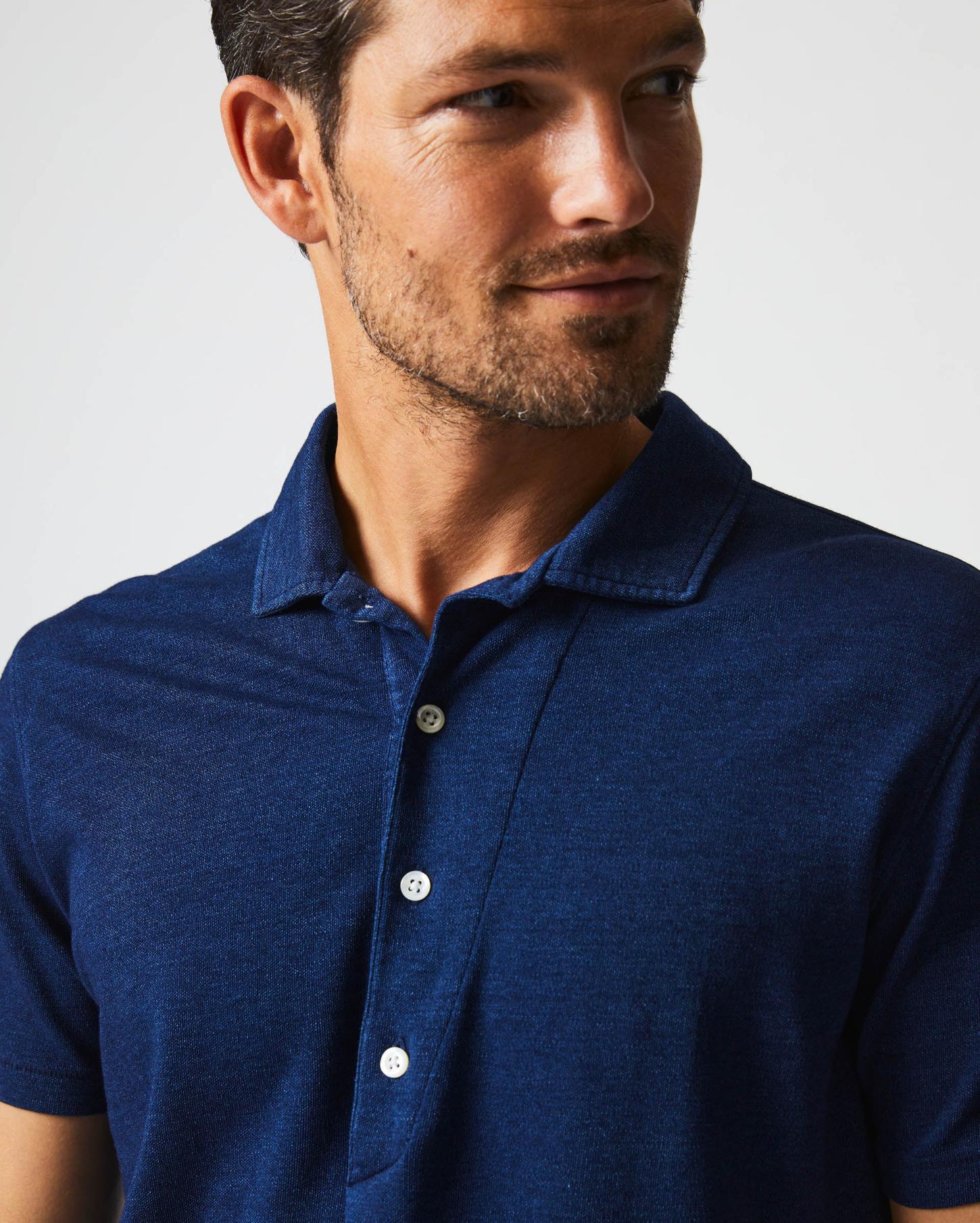 Men Indigo Polo Dark Indigo | Billy Reid Polos, Tees &amp; Henleys