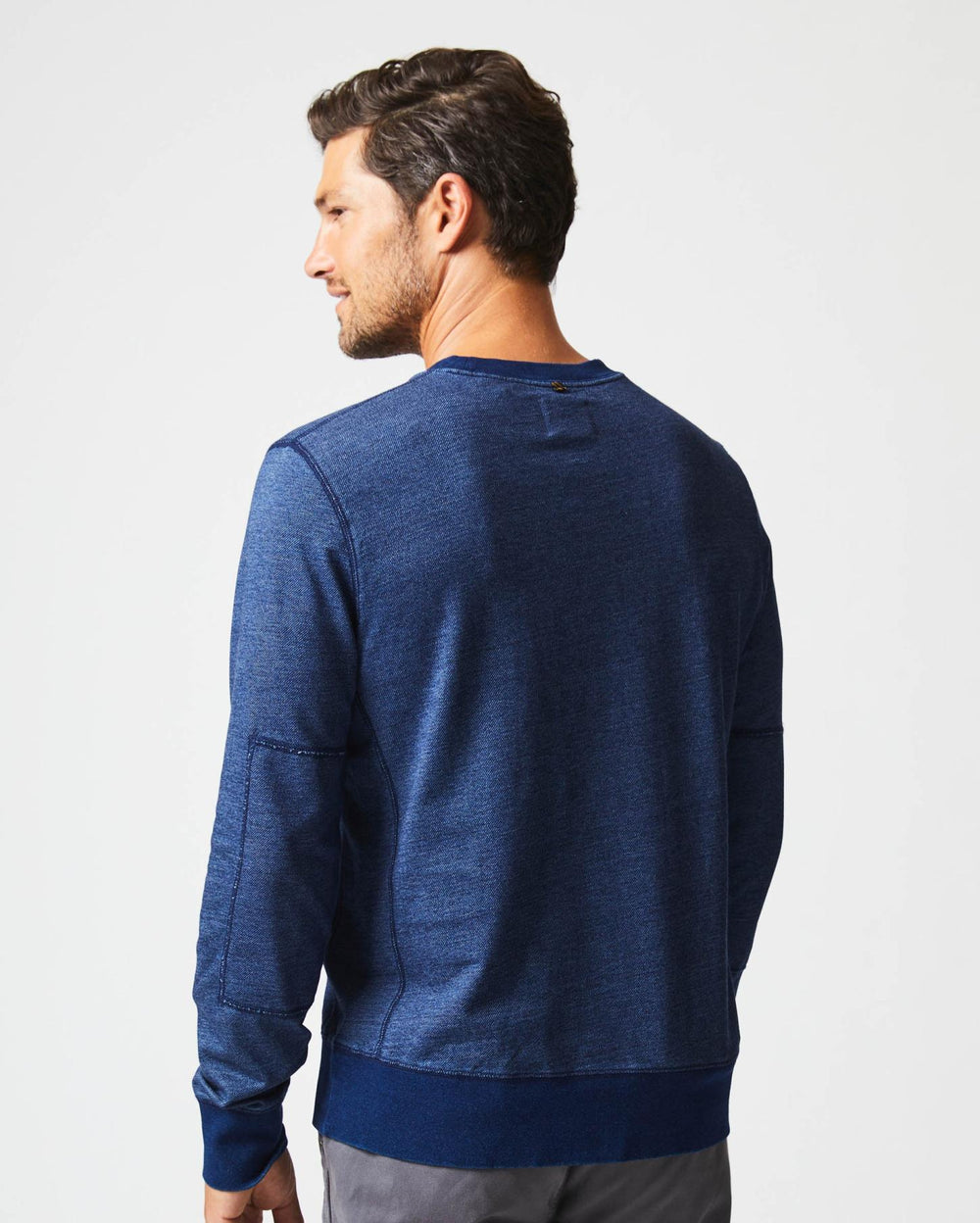 Men Indigo Terry Sweatshirt Dark Indigo | Billy Reid Sweaters &amp; Sweatshirts