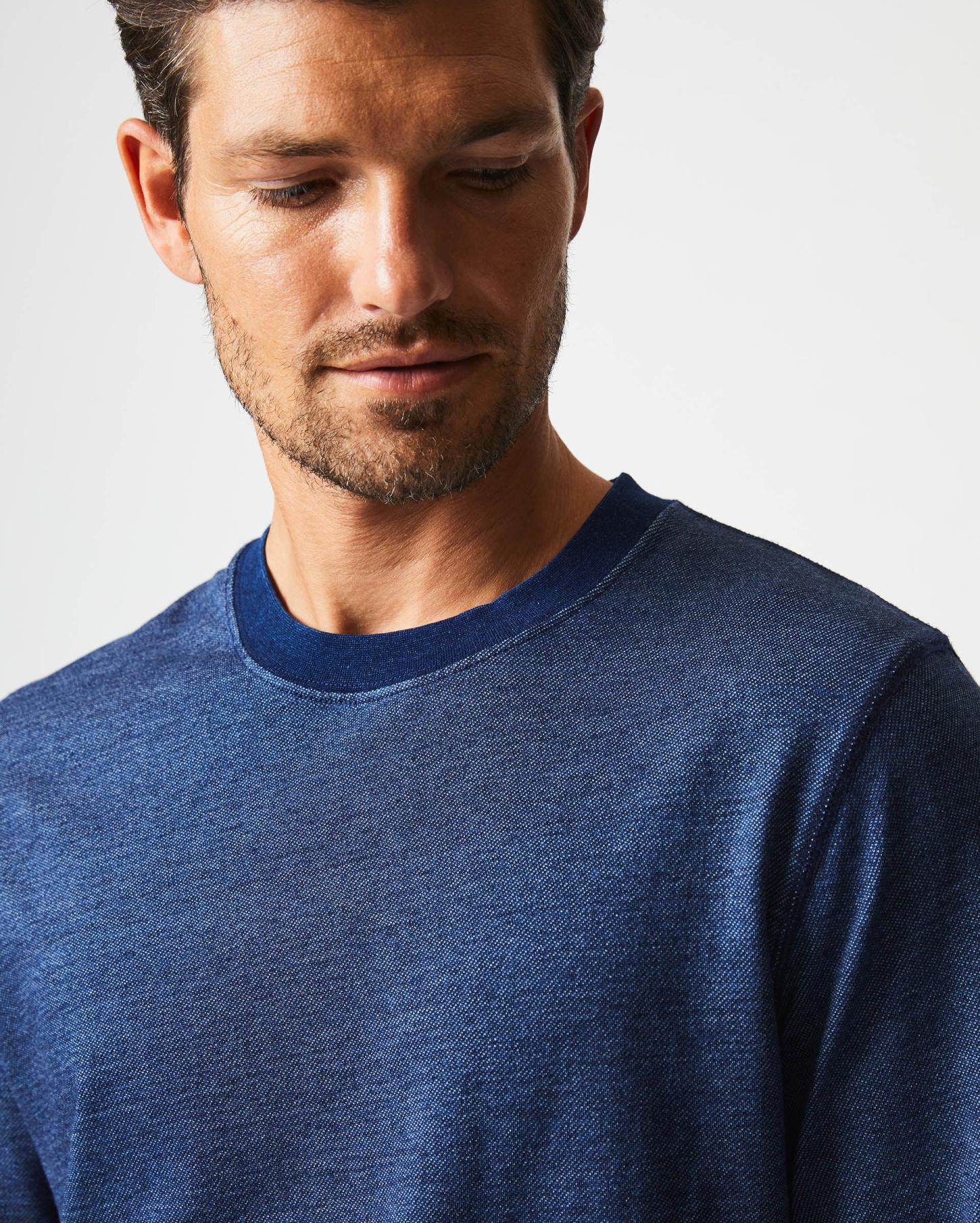 Men Indigo Terry Sweatshirt Dark Indigo | Billy Reid Sweaters &amp; Sweatshirts