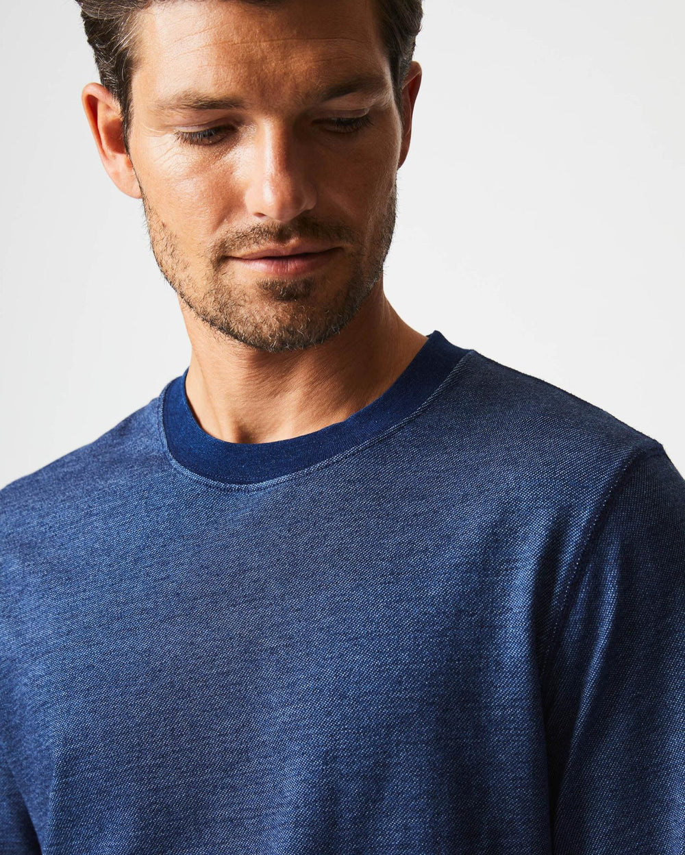 Men Indigo Terry Sweatshirt Dark Indigo | Billy Reid Sweaters &amp; Sweatshirts