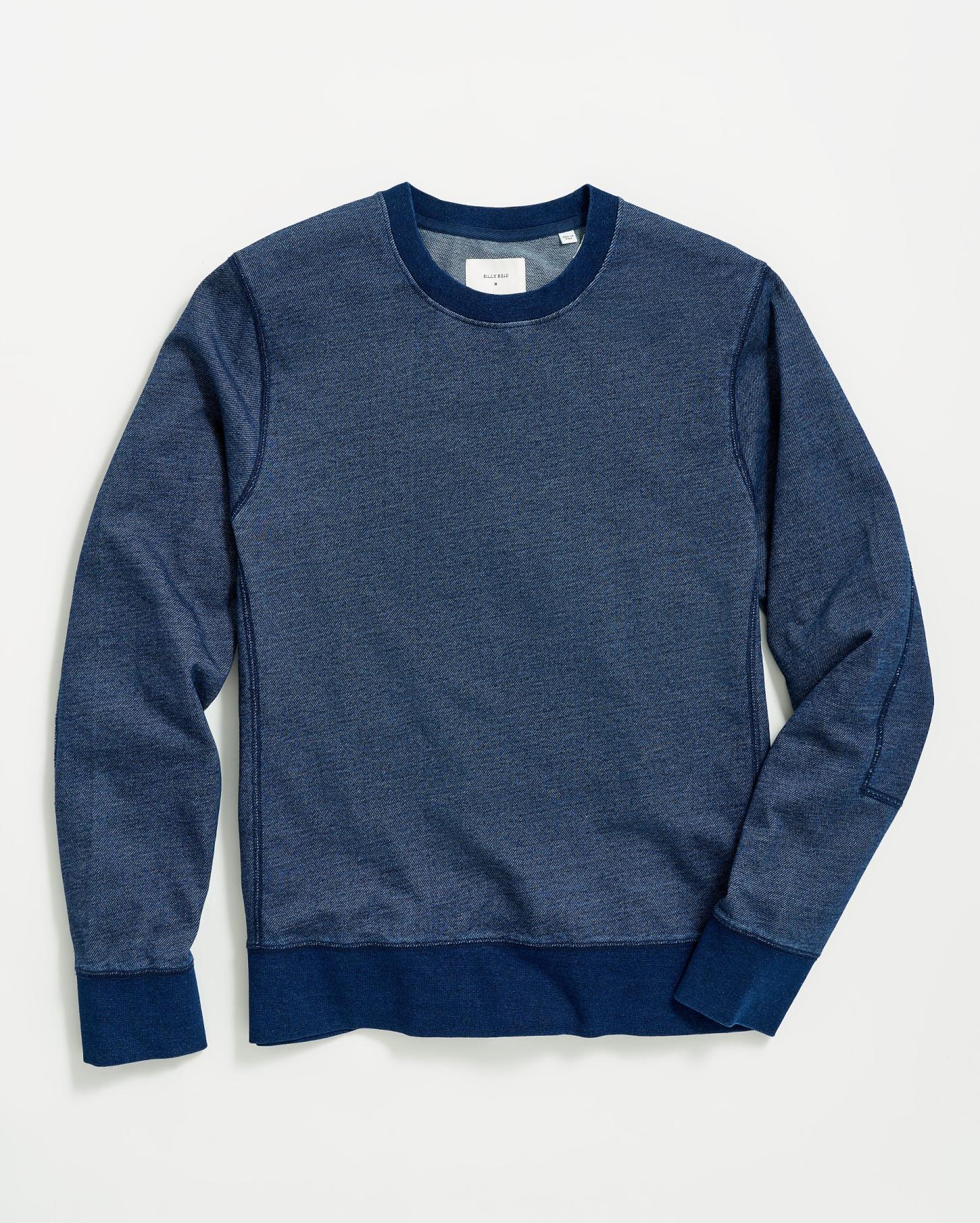 Men Indigo Terry Sweatshirt Dark Indigo | Billy Reid Sweaters &amp; Sweatshirts