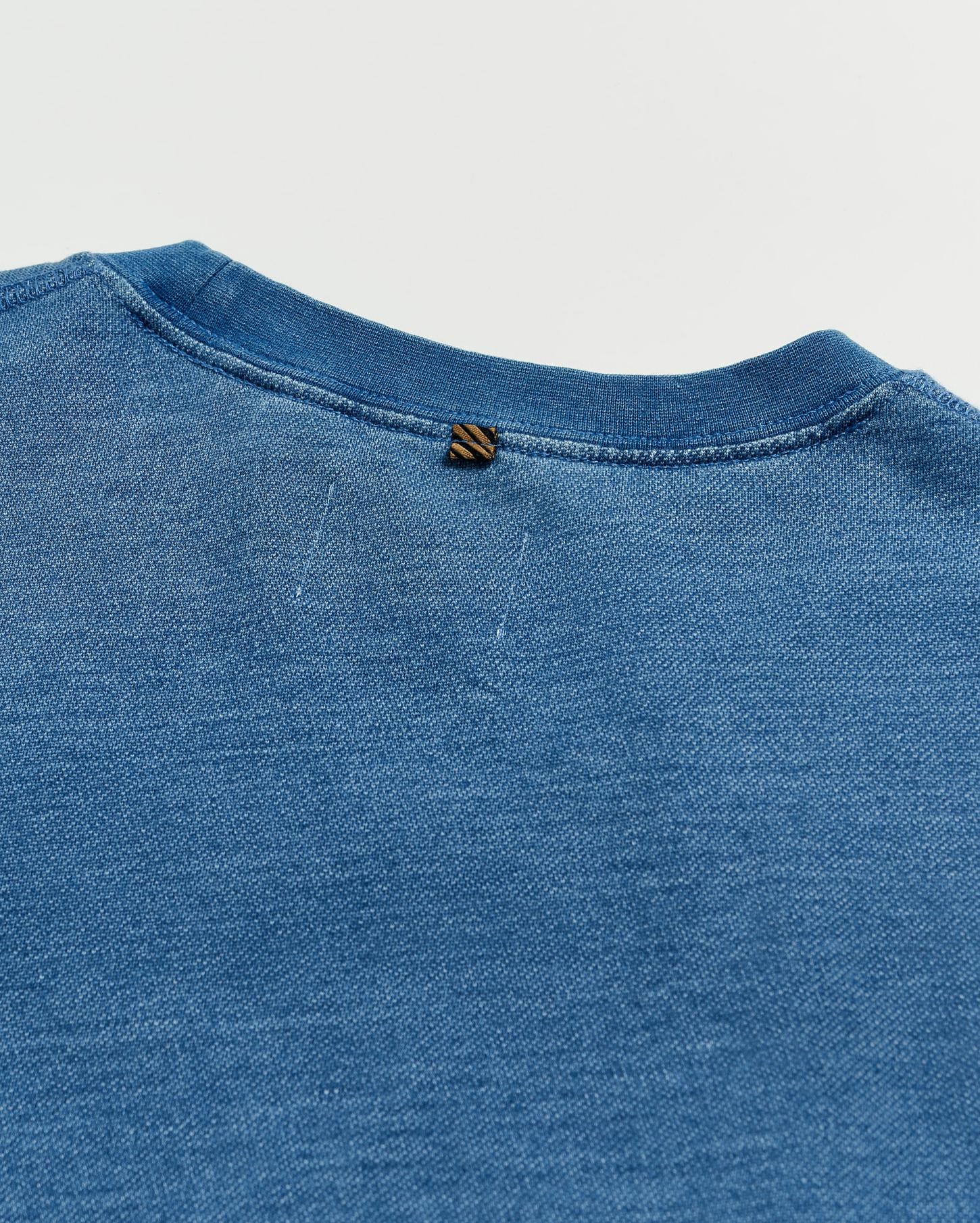 Men Indigo Terry Sweatshirt Denim | Billy Reid Sweaters &amp; Sweatshirts