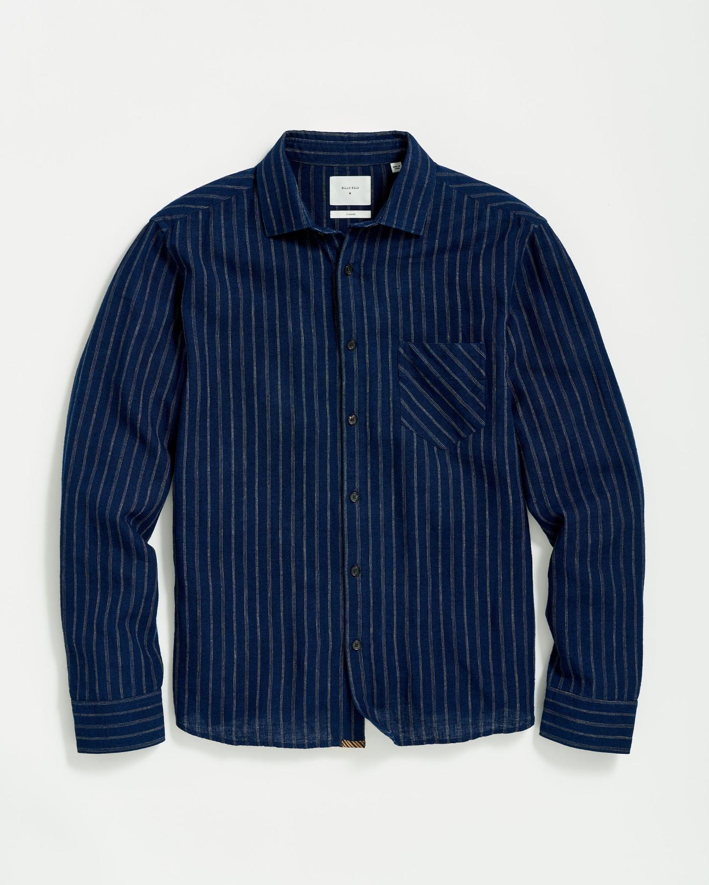 Men John T Shirt Indigo/white | Billy Reid Shirting