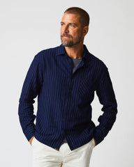 Men John T Shirt Indigo/white | Billy Reid Shirting