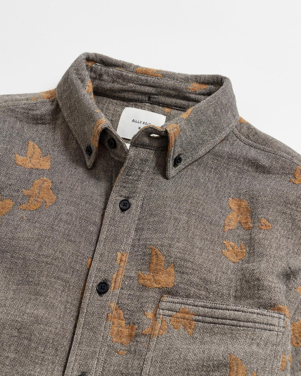 Men Kudzu Jacquard Overshirt Grey/camel | Billy Reid Shirting