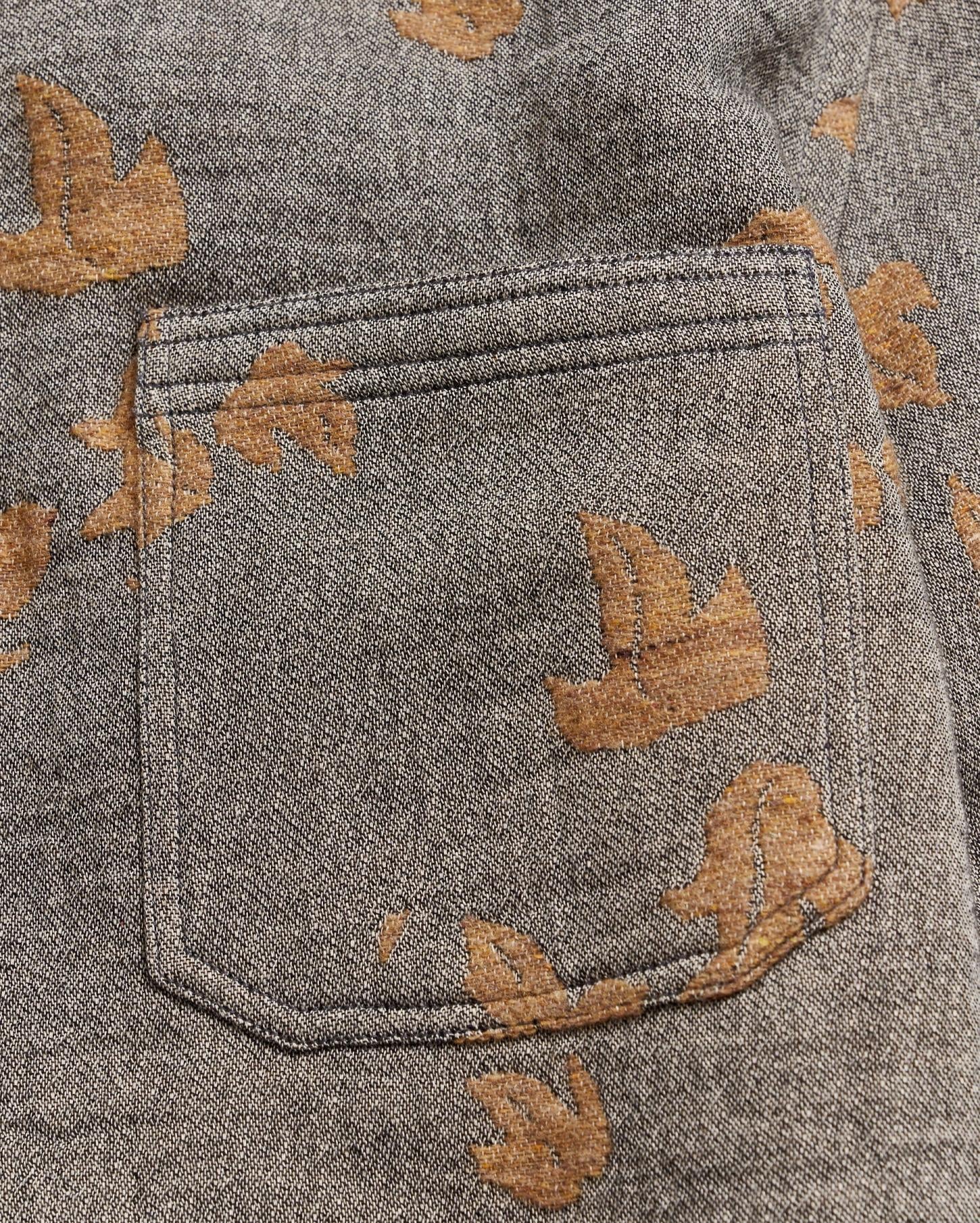 Men Kudzu Jacquard Overshirt Grey/camel | Billy Reid Shirting