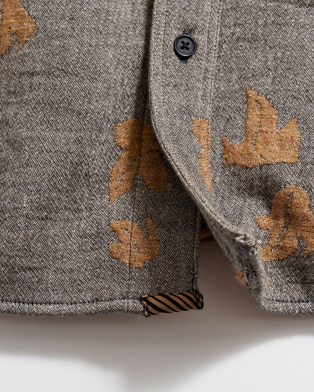 Men Kudzu Jacquard Overshirt Grey/camel | Billy Reid Shirting