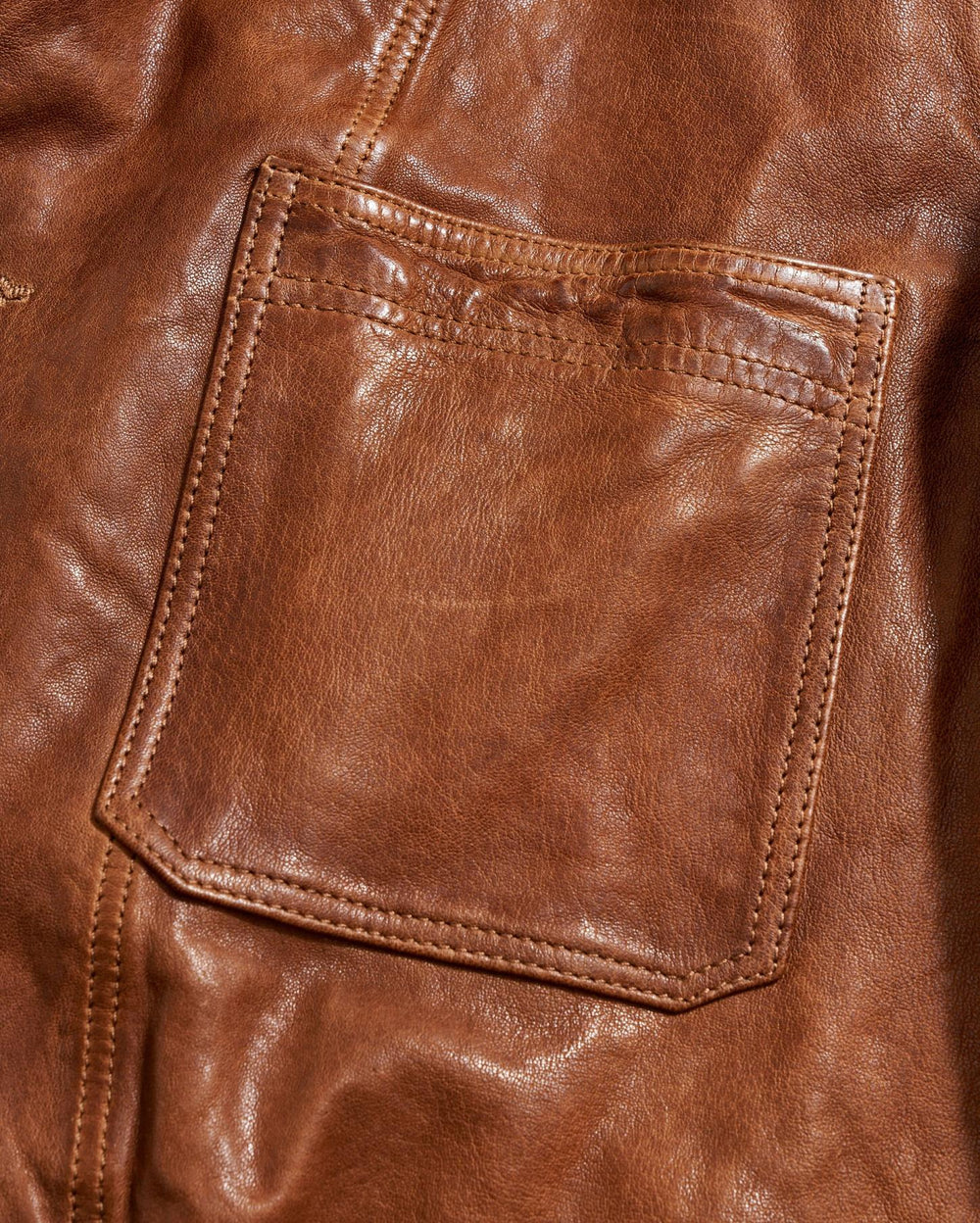 Men Leather Chore Coat Cognac | Billy Reid Jackets &amp; Outerwear