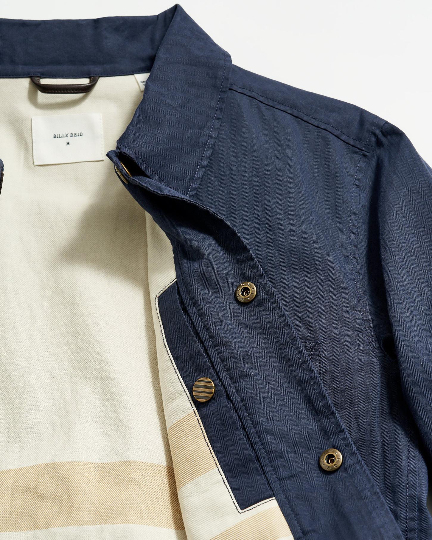 Men Leroy Shirt Jacket Carbon Blue | Billy Reid Jackets &amp; Outerwear