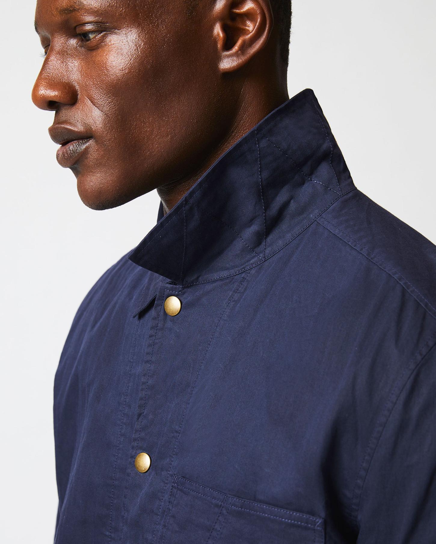 Men Leroy Shirt Jacket Carbon Blue | Billy Reid Jackets &amp; Outerwear