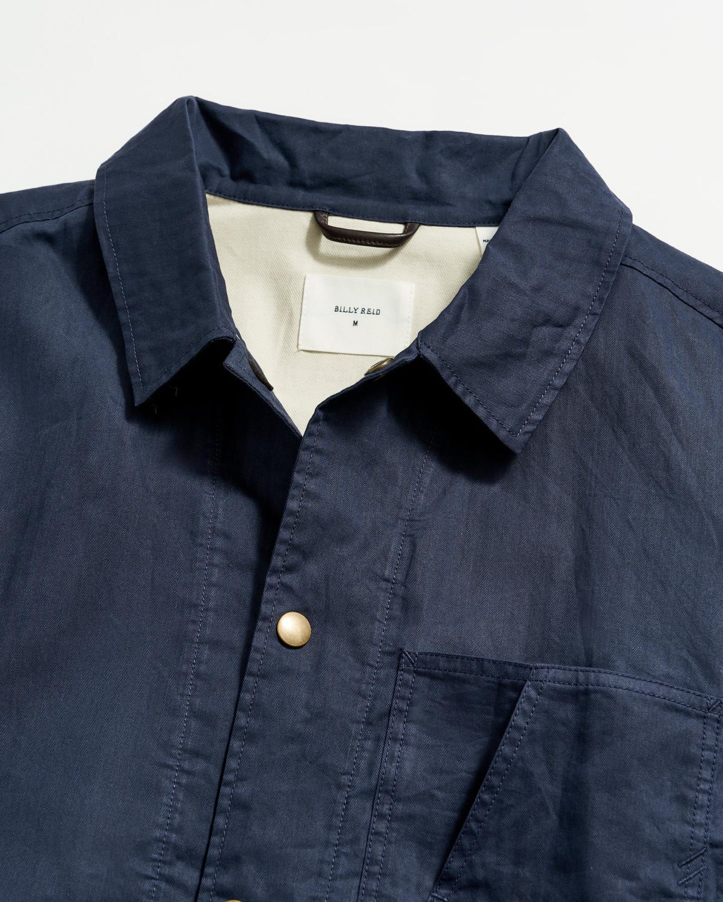 Men Leroy Shirt Jacket Carbon Blue | Billy Reid Jackets &amp; Outerwear
