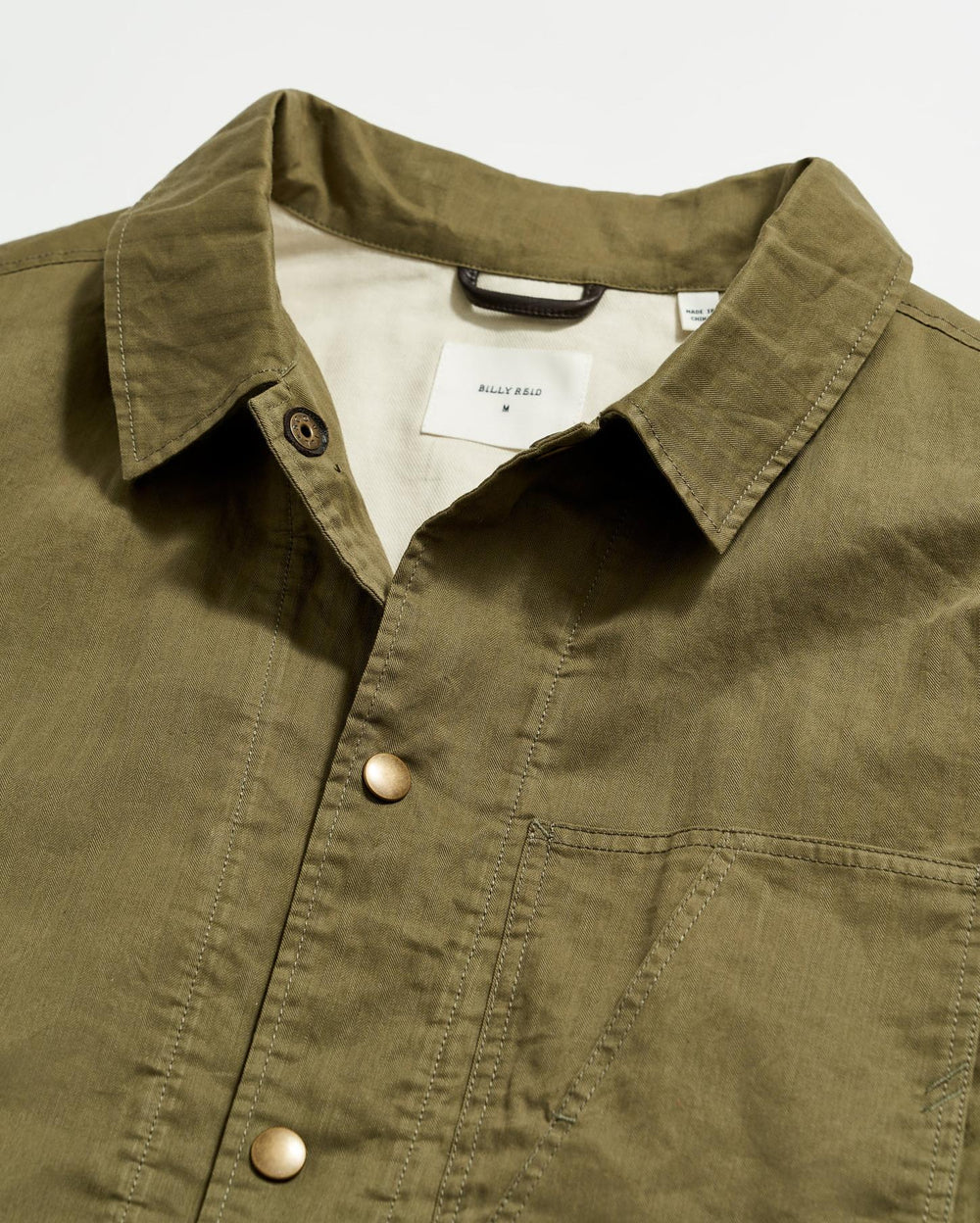 Men Leroy Shirt Jacket Moss Green | Billy Reid Jackets &amp; Outerwear