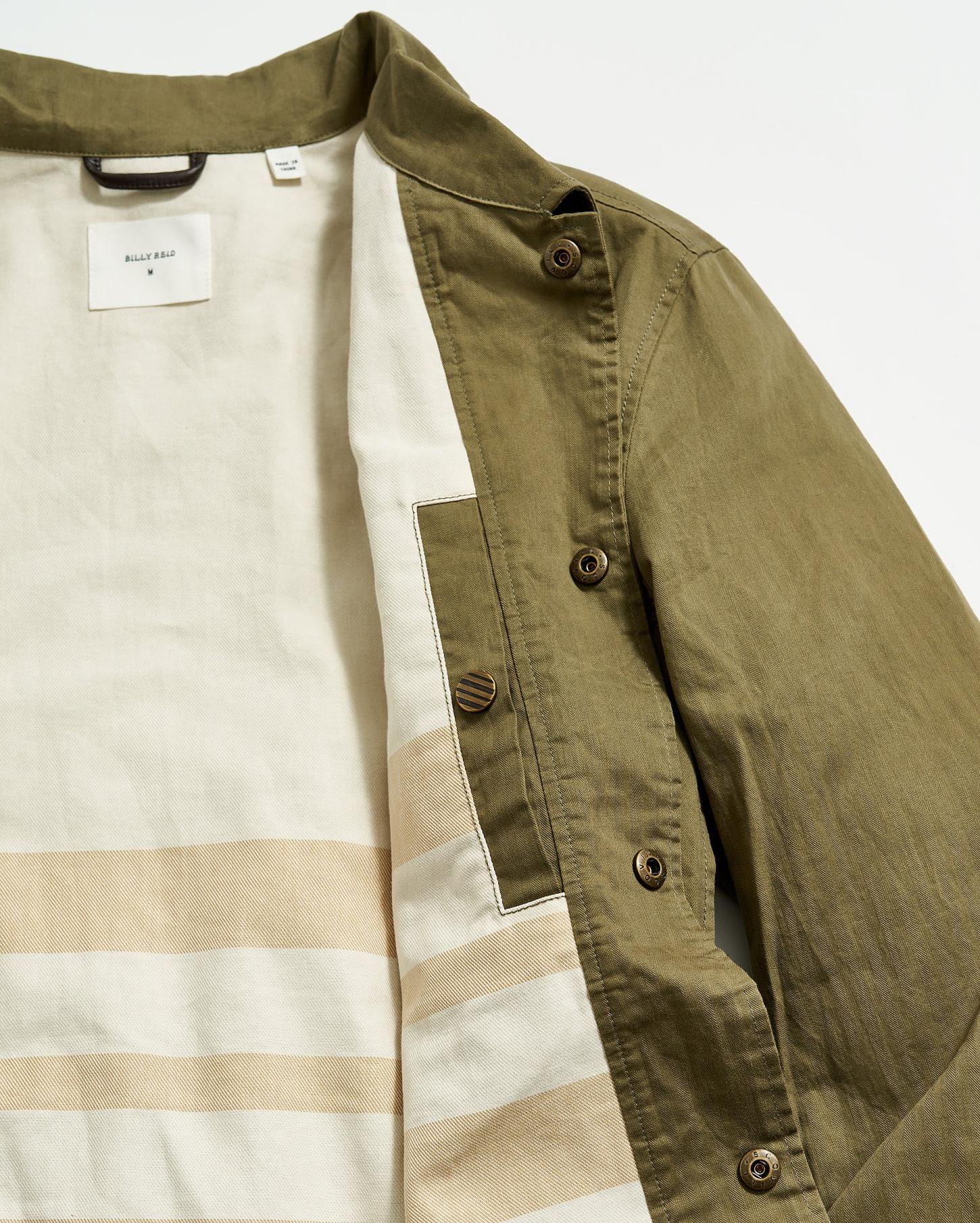 Men Leroy Shirt Jacket Moss Green | Billy Reid Jackets &amp; Outerwear