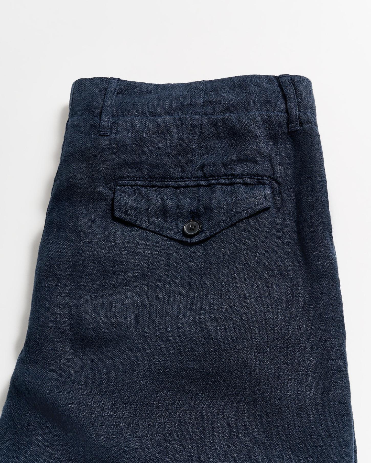 Men Linen Moore Short Carbon Blue | Billy Reid Bottoms