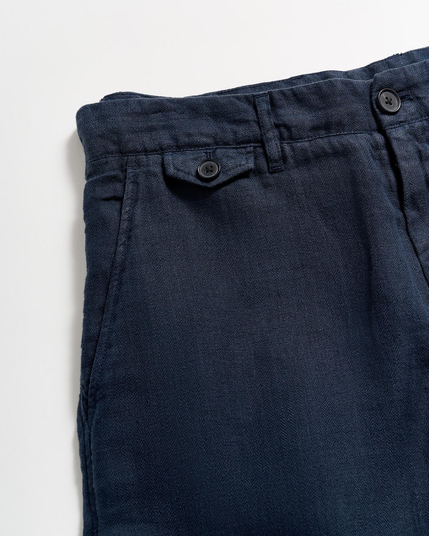 Men Linen Moore Short Carbon Blue | Billy Reid Bottoms