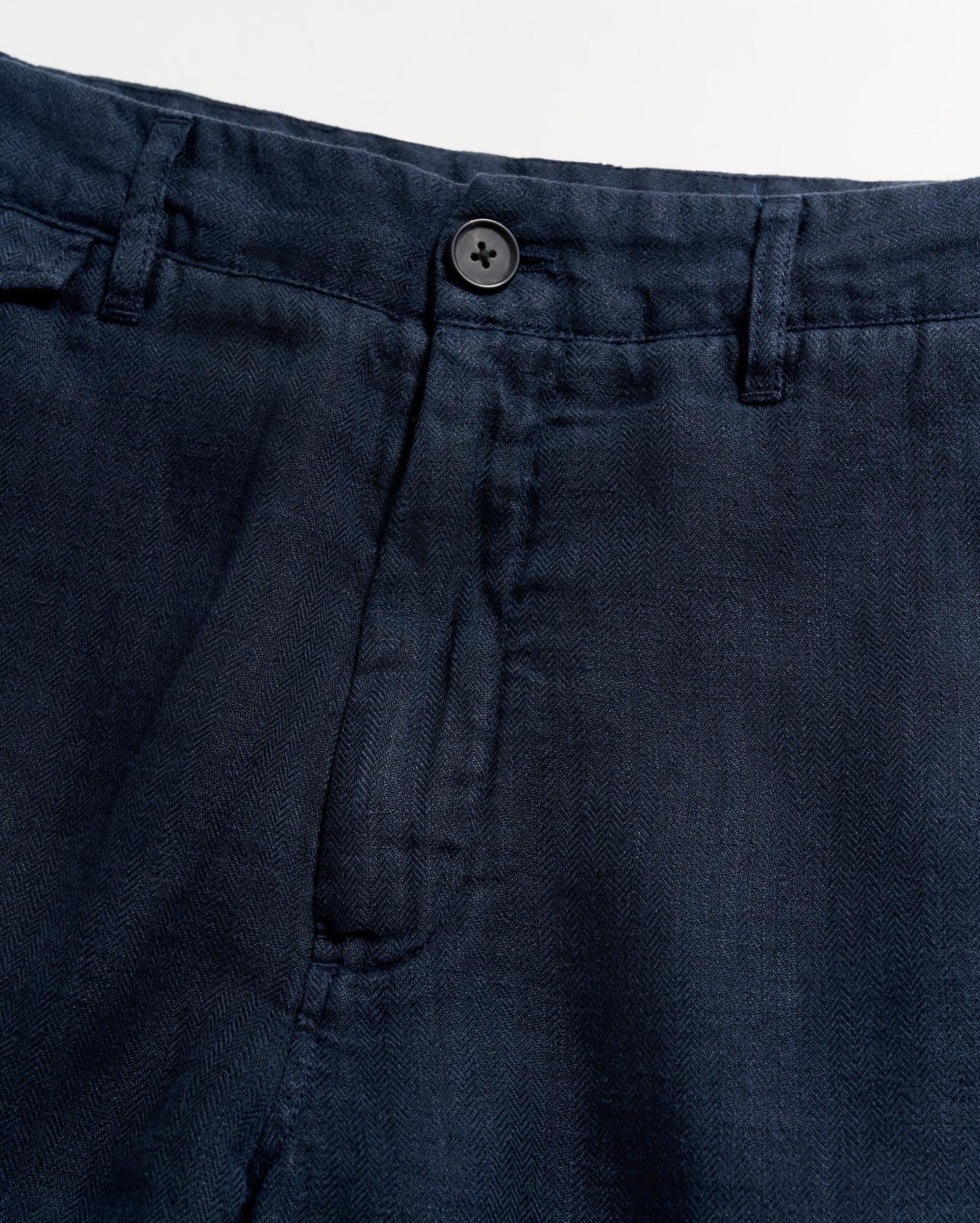 Men Linen Moore Short Carbon Blue | Billy Reid Bottoms