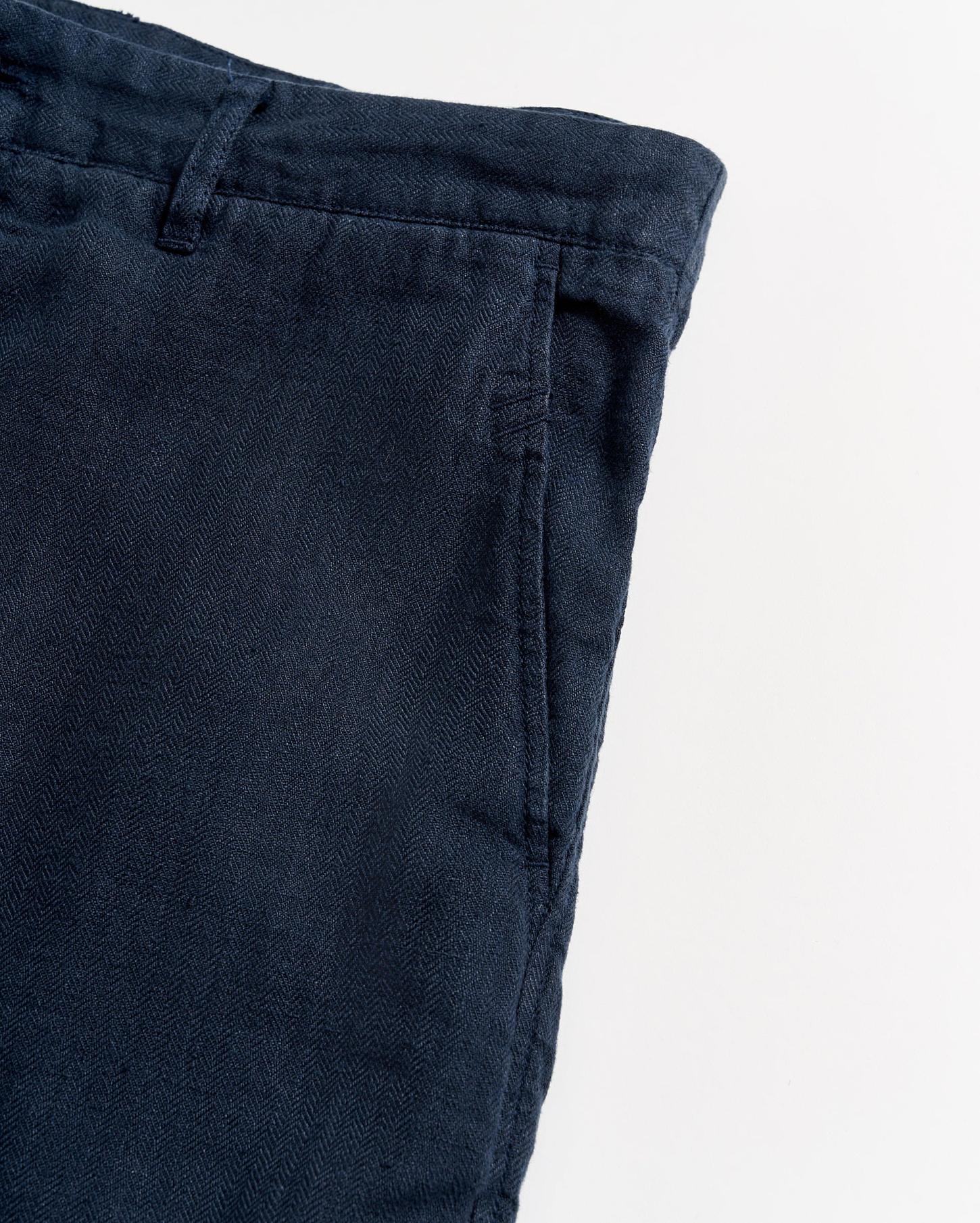Men Linen Moore Short Carbon Blue | Billy Reid Bottoms