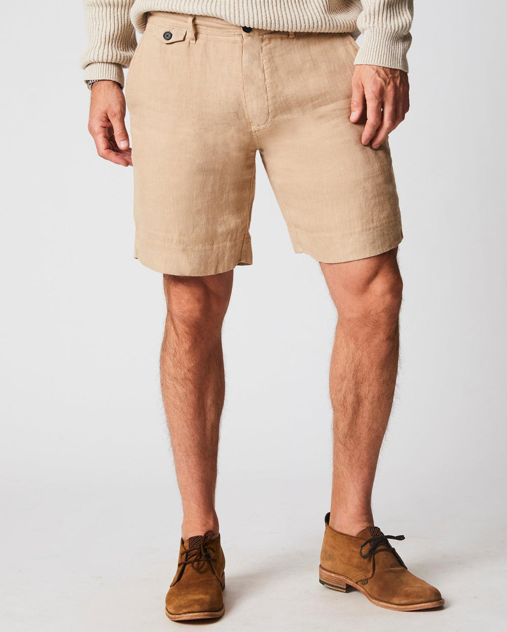 Men Linen Moore Short Khaki | Billy Reid Bottoms