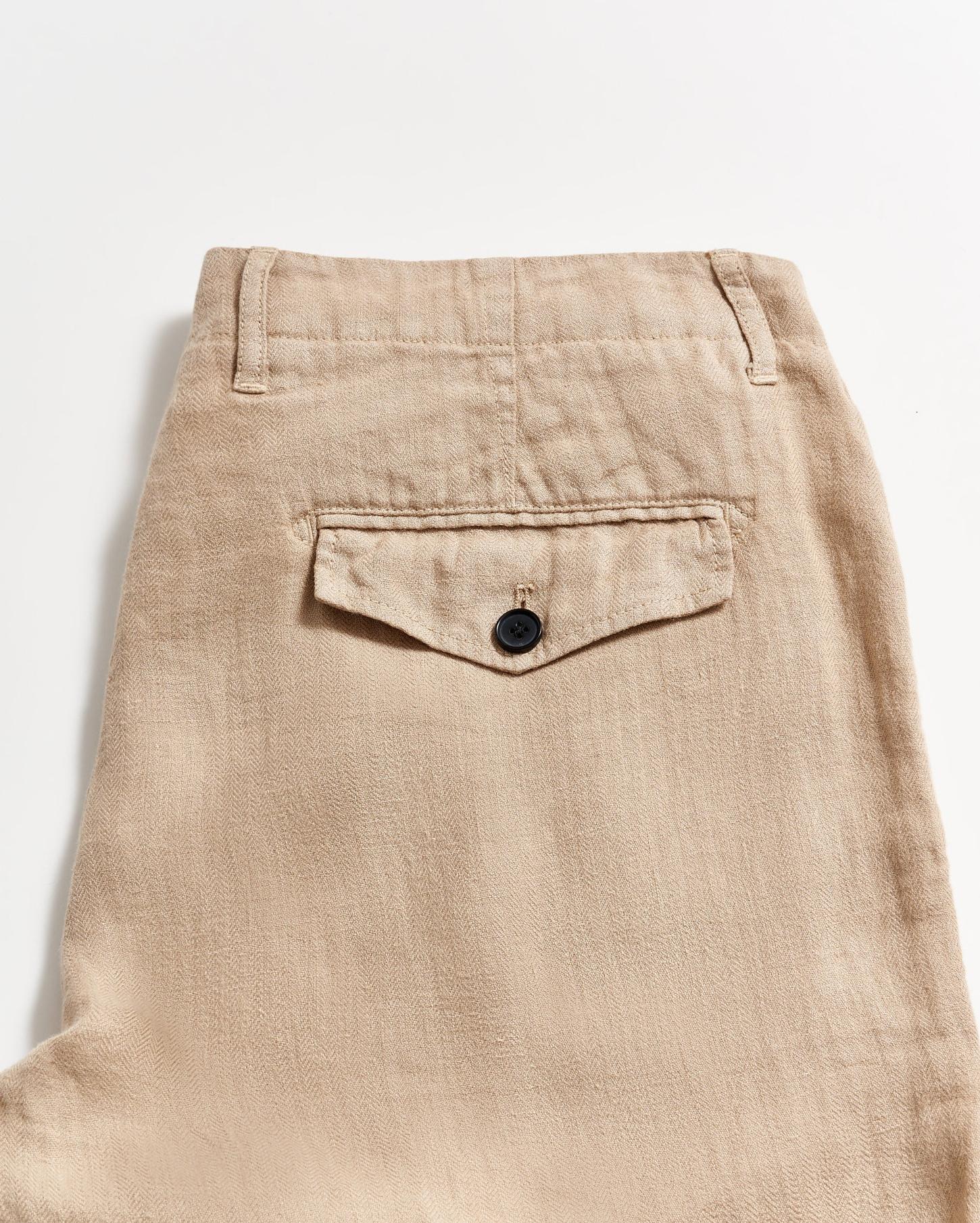 Men Linen Moore Short Khaki | Billy Reid Bottoms