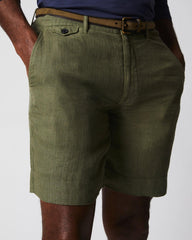 Men Linen Moore Short Olive | Billy Reid Bottoms