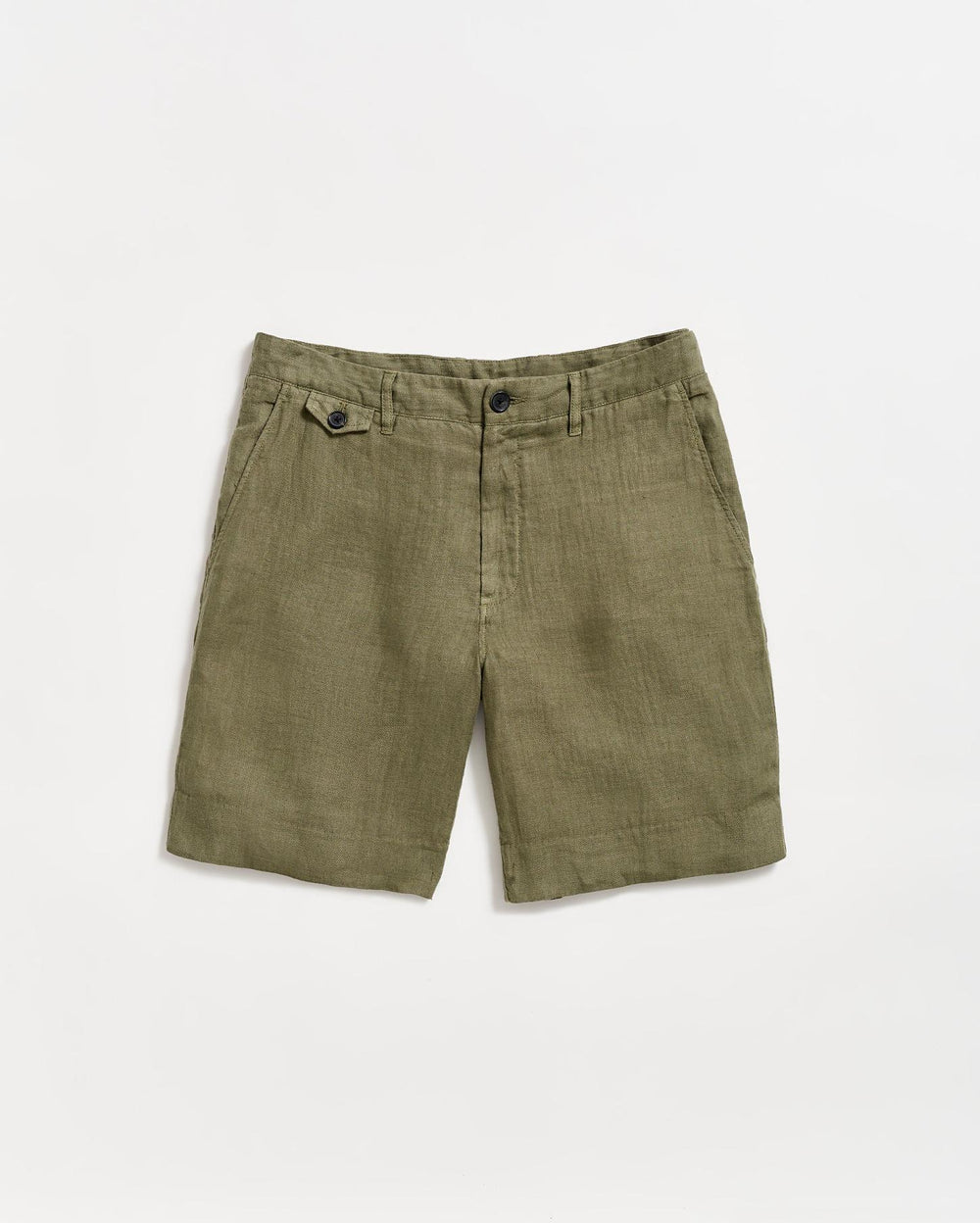 Men Linen Moore Short Olive | Billy Reid Bottoms