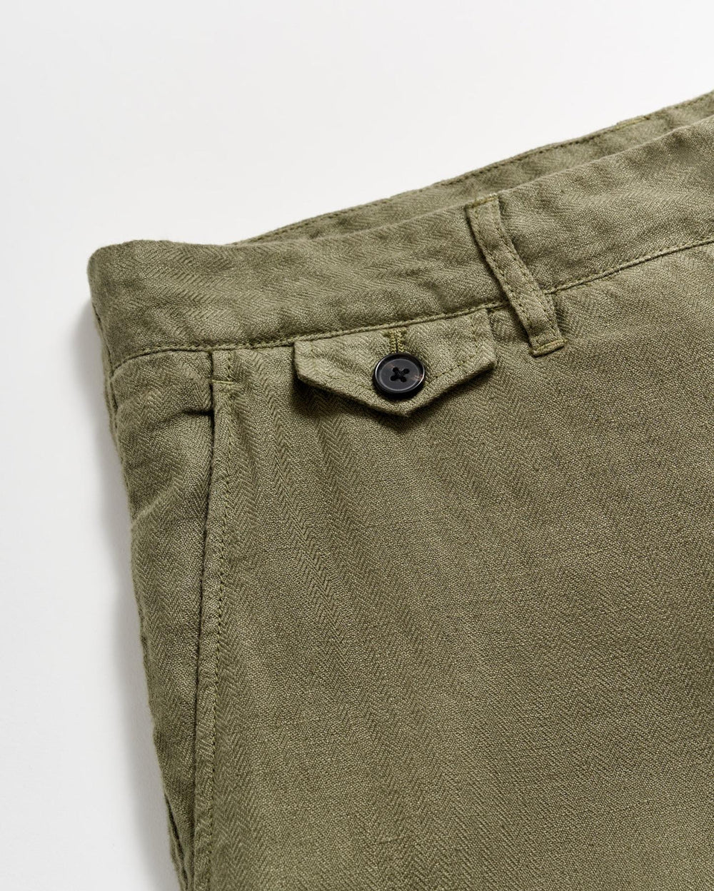 Men Linen Moore Short Olive | Billy Reid Bottoms