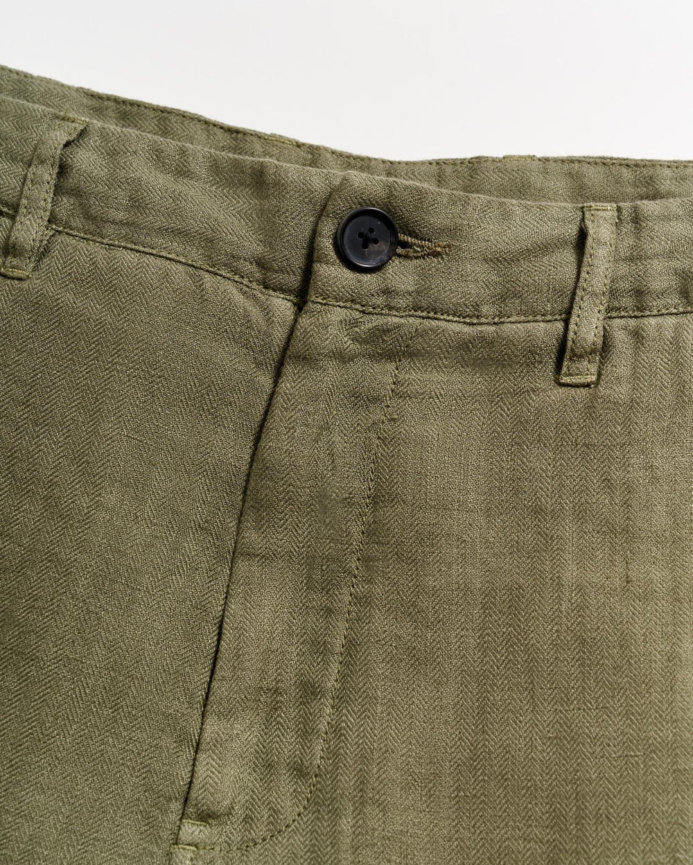 Men Linen Moore Short Olive | Billy Reid Bottoms