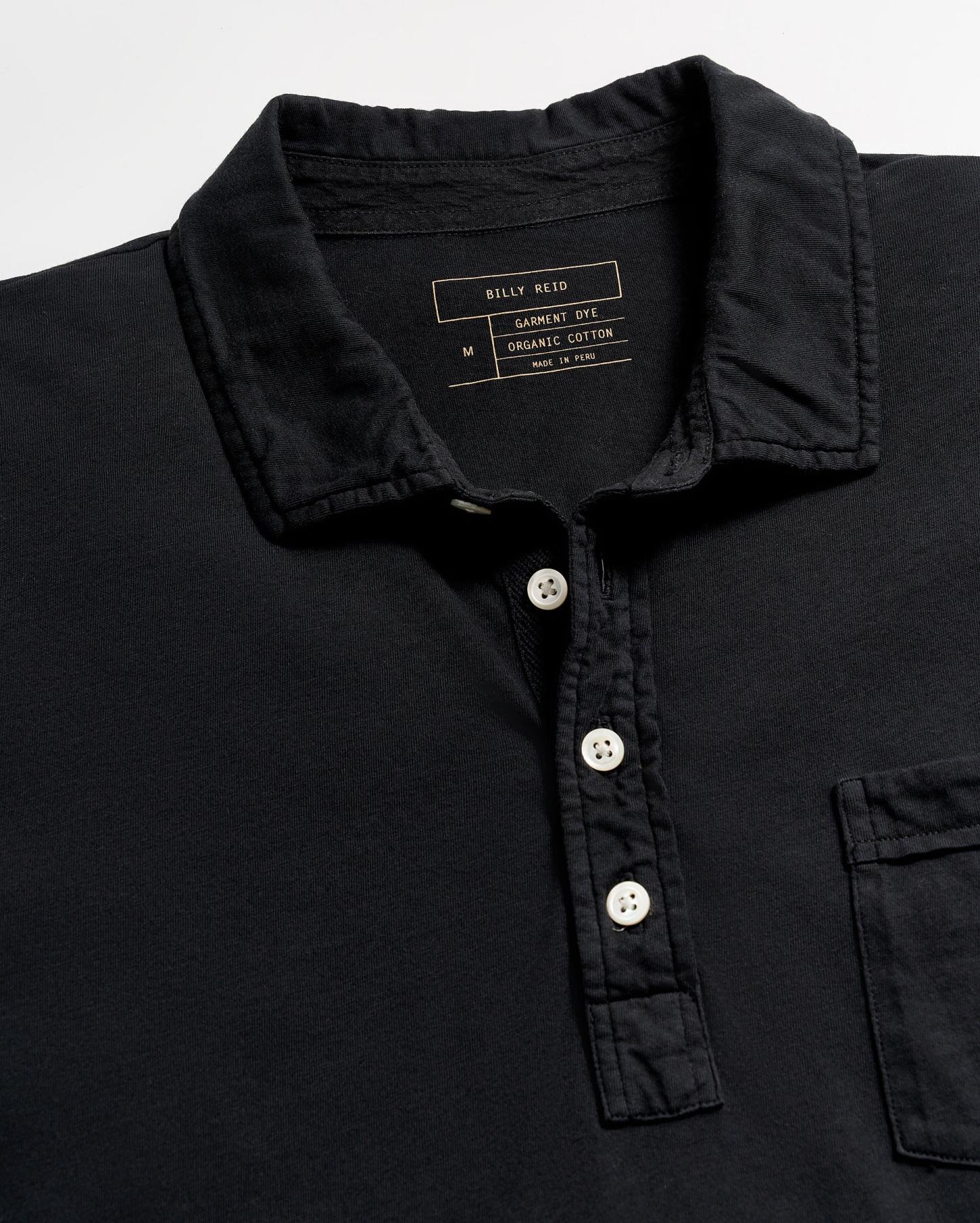 Men Long Sleeve Pensacola Polo Black | Billy Reid Polos, Tees &amp; Henleys